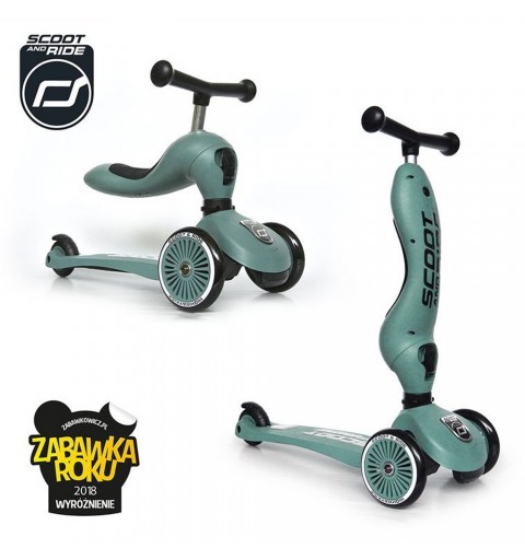 Scoot and Ride Highwaykick 1 - 2w1 Jeździk i Hulajnoga 1-5 Lat | Forest